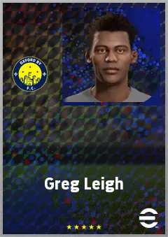 Greg Leigh eFootball 2026 player card, 71 OVR LB