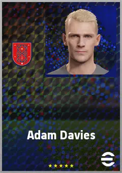 Adam Davies eFootball 2026 player card, 69 OVR GK