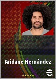 Aridane Hernández eFootball 2026 player card, 69 OVR CB