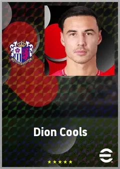 Dion Cools eFootball 2026 player card, 71 OVR RB