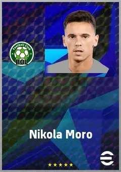 Nikola Moro eFootball 2026 player card, 74 OVR CMF