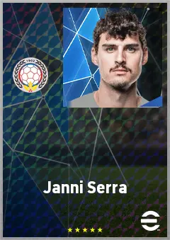 Janni Serra eFootball 2026 player card, 68 OVR CF