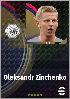 Oleksandr Zinchenko eFootball 2026 player card, 74 OVR LB