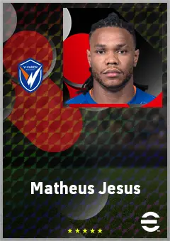 Matheus Jesus eFootball 2026 player card, 70 OVR AMF