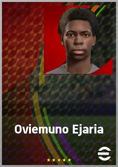 Oviemuno Ejaria eFootball 2026 player card, 69 OVR LMF