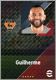 Guilherme eFootball 2026 player card, 76 OVR LWF