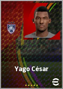 Yago César eFootball 2026 player card, 69 OVR RWF