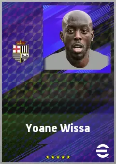 Yoane Wissa eFootball 2026 player card, 77 OVR CF