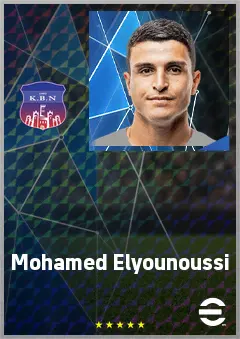 Mohamed Elyounoussi eFootball 2026 player card, 74 OVR SS