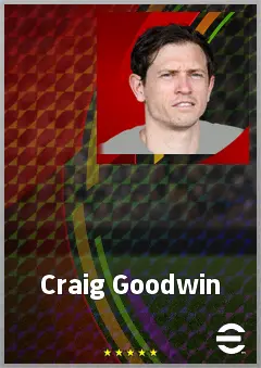 Craig Goodwin eFootball 2026 player card, 72 OVR LWF