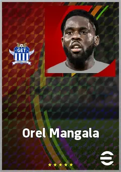 Orel Mangala eFootball 2026 player card, 74 OVR CMF
