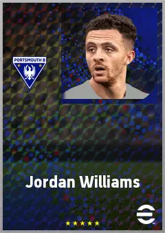 Jordan Williams eFootball 2026 player card, 69 OVR RB