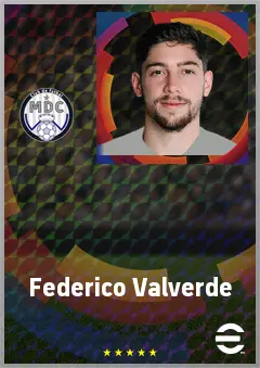 Federico Valverde eFootball 2026 player card, 82 OVR CMF