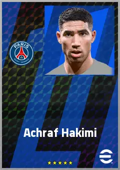 Achraf Hakimi eFootball 2026 player card, 81 OVR RB