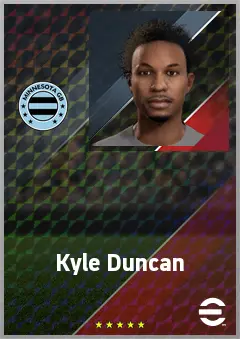 Kyle Duncan eFootball 2026 player card, 71 OVR RB