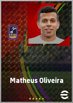 Matheus Oliveira eFootball 2026 player card, 71 OVR AMF