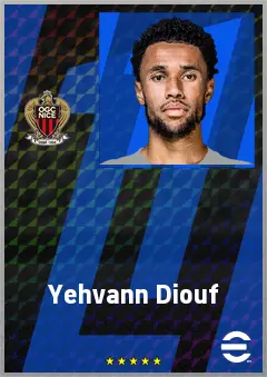 Yehvann Diouf eFootball 2026 player card, 75 OVR GK
