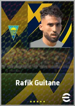 Rafik Guitane eFootball 2026 player card, 71 OVR RWF