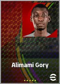 Alimami Gory eFootball 2026 player card, 70 OVR LMF