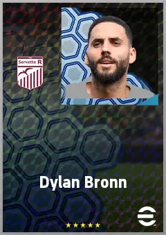 Dylan Bronn eFootball 2026 player card, 70 OVR CB