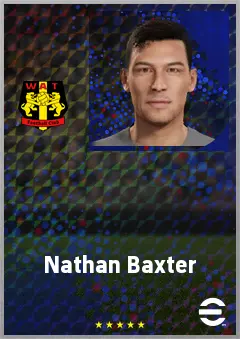 Nathan Baxter eFootball 2026 player card, 71 OVR GK