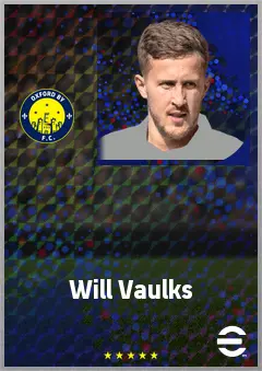 Will Vaulks eFootball 2026 player card, 70 OVR DMF