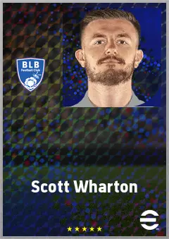 Scott Wharton eFootball 2026 player card, 71 OVR CB