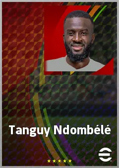 Tanguy Ndombélé eFootball 2026 player card, 72 OVR CMF