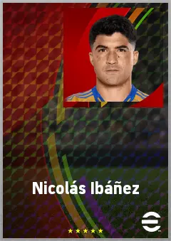 Nicolás Ibáñez eFootball 2026 player card, 75 OVR CF