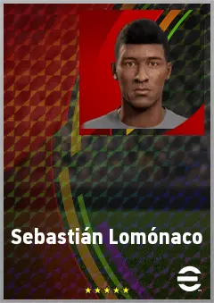 Sebastián Lomónaco eFootball 2026 player card, 69 OVR CF