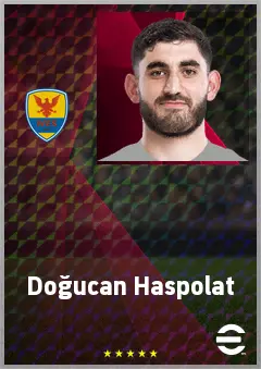 Doğucan Haspolat eFootball 2026 player card, 72 OVR DMF