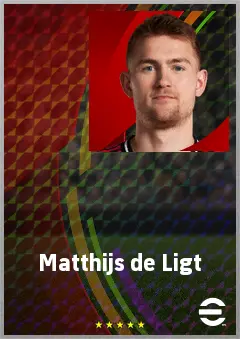 Matthijs de Ligt eFootball 2026 player card, 78 OVR CB