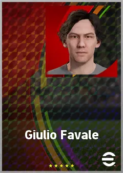 Giulio Favale eFootball 2026 player card, 67 OVR LB