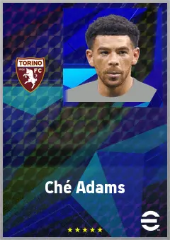 Ché Adams eFootball 2026 player card, 74 OVR CF