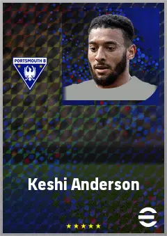 Keshi Anderson eFootball 2026 player card, 69 OVR LMF