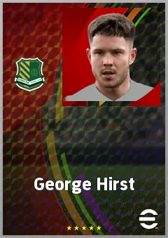 George Hirst eFootball 2026 player card, 71 OVR CF