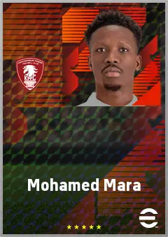 Mohamed Mara eFootball 2026 player card, 67 OVR LWF