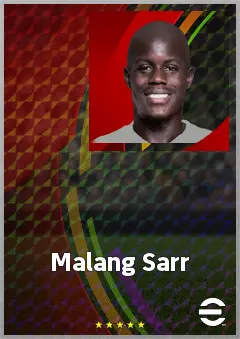 Malang Sarr eFootball 2026 player card, 74 OVR CB