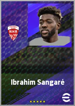 Ibrahim Sangaré eFootball 2026 player card, 77 OVR DMF