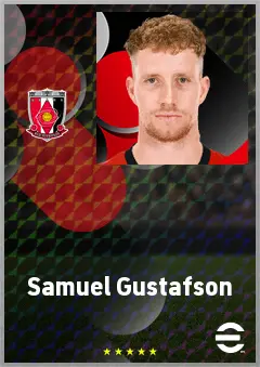 Samuel Gustafson eFootball 2026 player card, 71 OVR DMF