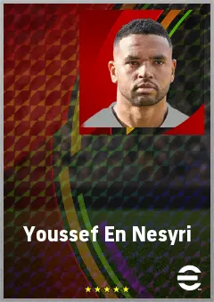 Youssef En Nesyri eFootball 2026 player card, 77 OVR CF