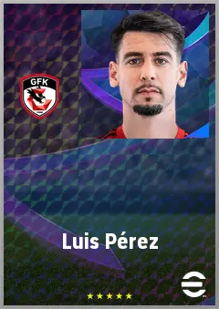 Luis Pérez eFootball 2026 player card, 72 OVR RB