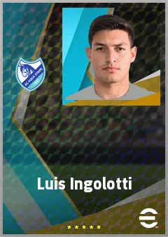 Luis Ingolotti eFootball 2026 player card, 72 OVR GK