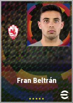 Fran Beltrán eFootball 2026 player card, 75 OVR DMF