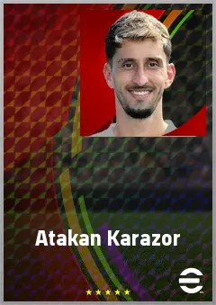 Atakan Karazor eFootball 2026 player card, 74 OVR DMF