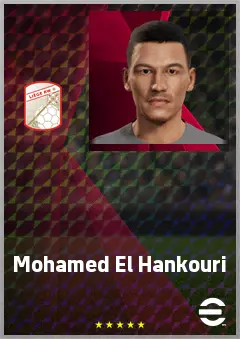 Mohamed El Hankouri eFootball 2026 player card, 70 OVR LMF