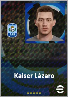 Kaiser Lázaro eFootball 2026 player card, 65 OVR CB