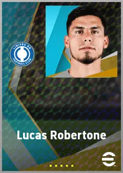 Lucas Robertone eFootball 2026 player card, 73 OVR CMF