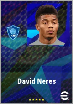 David Neres eFootball 2026 player card, 76 OVR RWF