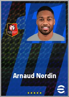 Arnaud Nordin eFootball 2026 player card, 72 OVR RMF